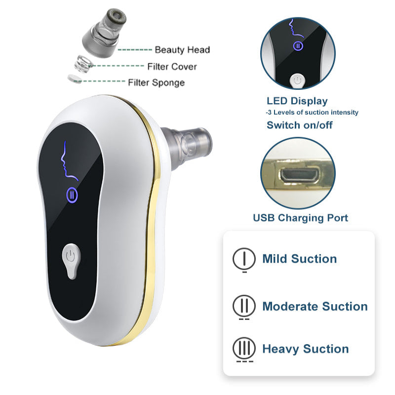 Suction Blackhead Remover Kit Electric Facial Pore Cleanser Acne Cleaner