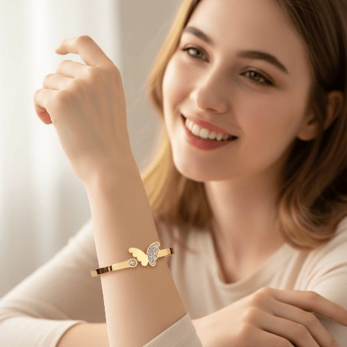 Crystal Wing Bangle